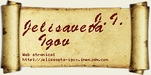 Jelisaveta Igov vizit kartica